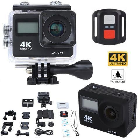 Câmera Digital a Prova D'agua Action Sports 4k Ultra HD DV 16Mpx Wi-Fi Slot SD