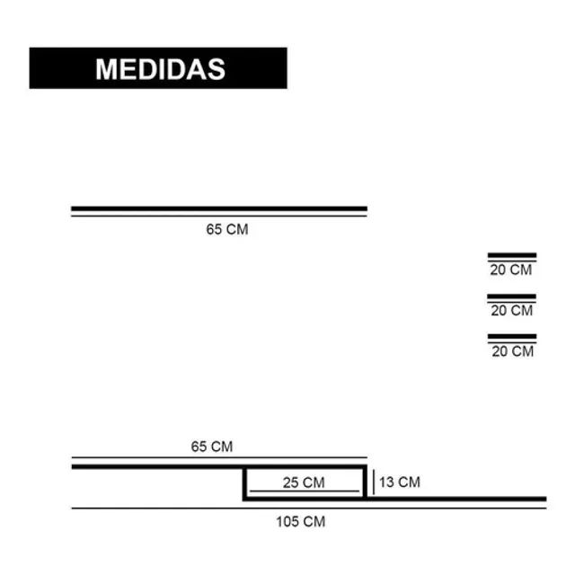 Rack Suspenso Para Quartos E Salas Com 4 Prateleiras - Foto 4