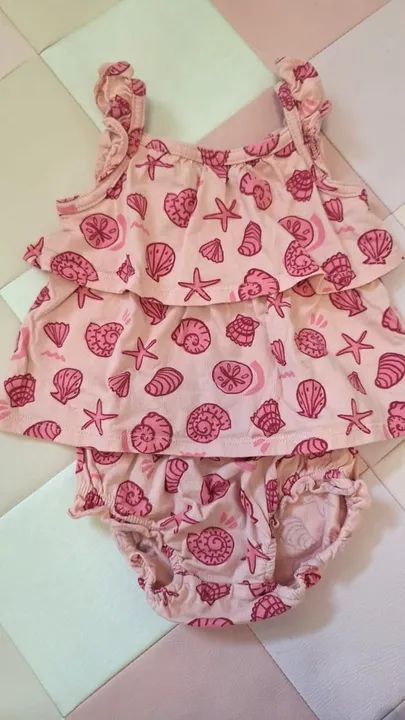 Conjunto Conchas - Carters - Tamanho 3 a 6 meses - Bebê Menina