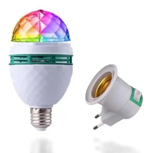 Lâmpada Led Colorida para Festas E27 com Adaptador de Tomada Inova - KV-100 - Foto 4