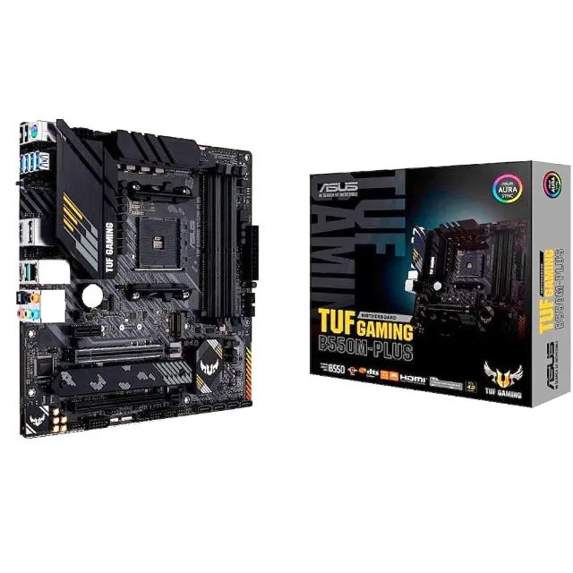 Placa Mãe Am4 Asus B550M-Plus Tuf Gaming, Ddr4 128Gb, M2/Nvme, Amd, Displayport, Hdmi