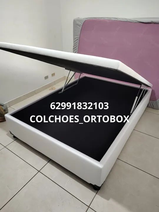 Cama Box Baú Casal inteiro blindado e reforçado - Foto 4