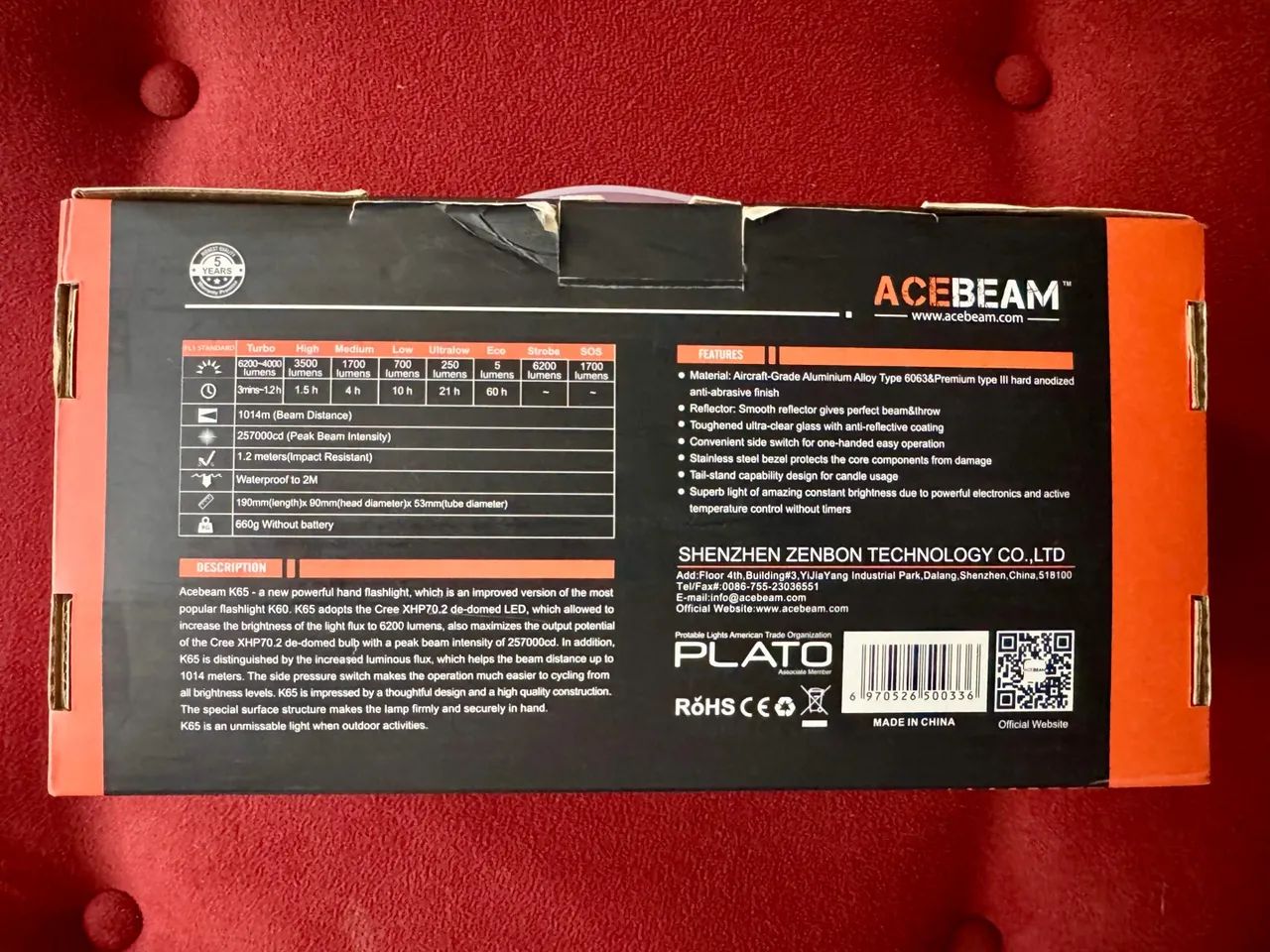 Lanterna Acebeam K65  - Foto 2