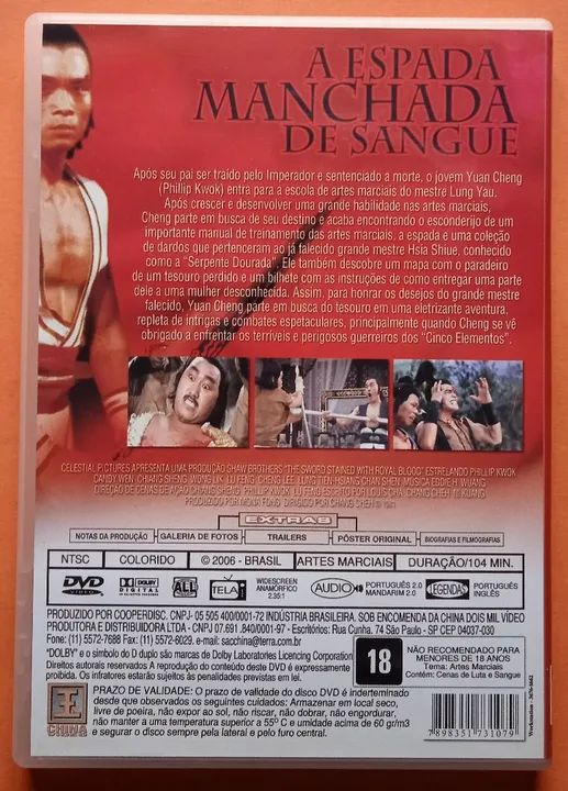 Dvd A Espada Manchada de Sangue (China Vídeo) - Foto 2