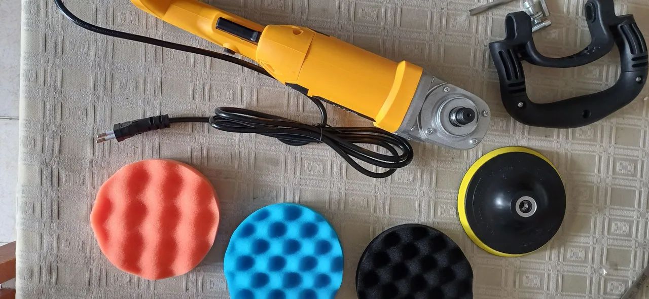Kit Politrizes / lixadeira 6 vel. 220v disco + 3 boinas espuma 5" pol. 