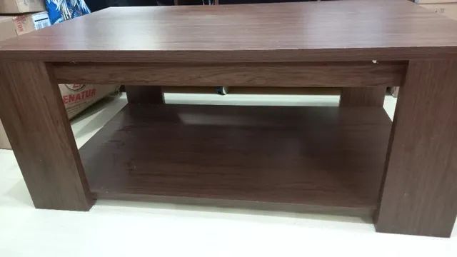 Mesa de Centro para sala na cor marrom clara nova conservada bom estado. - Foto 3