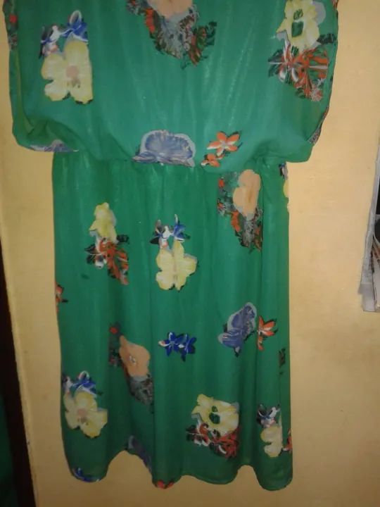 Desapego vestido Verde Estampado - Foto 4