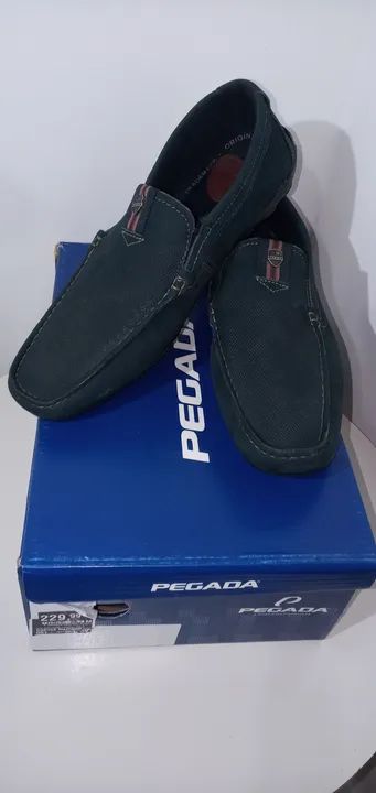 Mocassim em couro Pegada( masculino) cor: azul marinho/ Tam. 39 ( Novo) na caixa. - Foto 5
