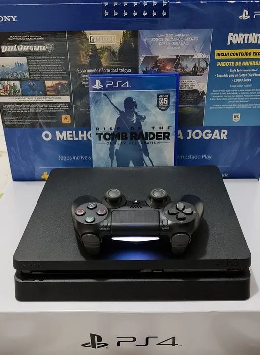Vendo PS4 Slim 500GB c/ Garantia- Temos Loja Fisica