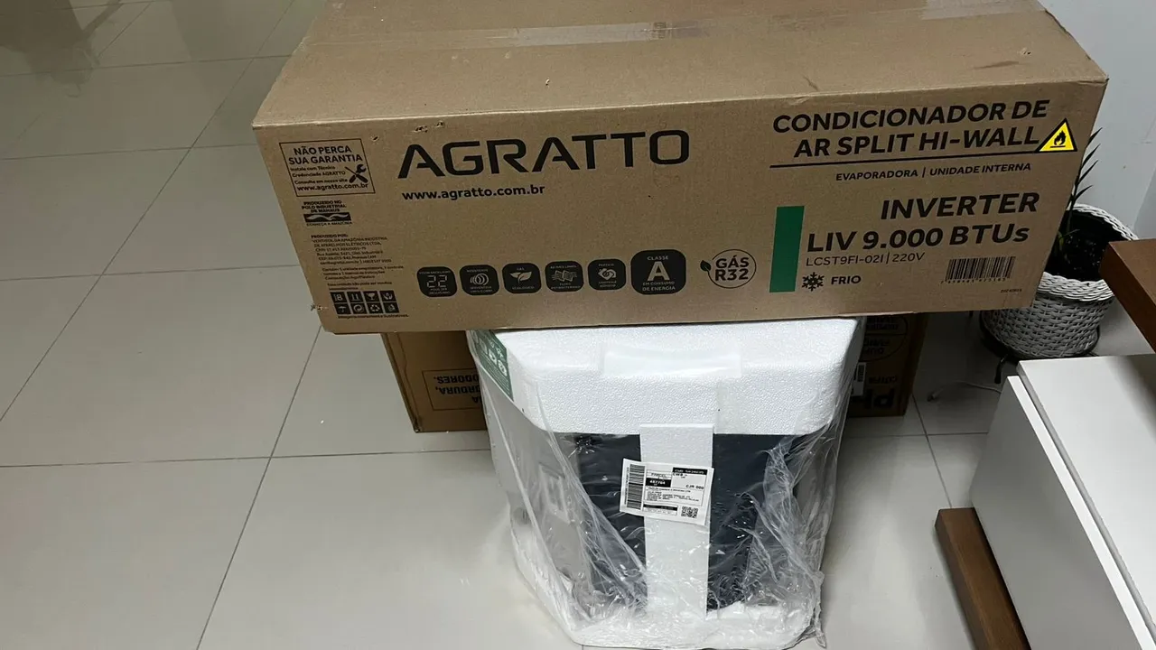 Ar Condicionado Split Hi-Wall Agratto 9.000 BTUs Inverter