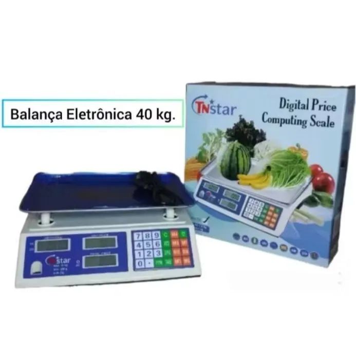 Balança eletrônica pesa até 40kg 