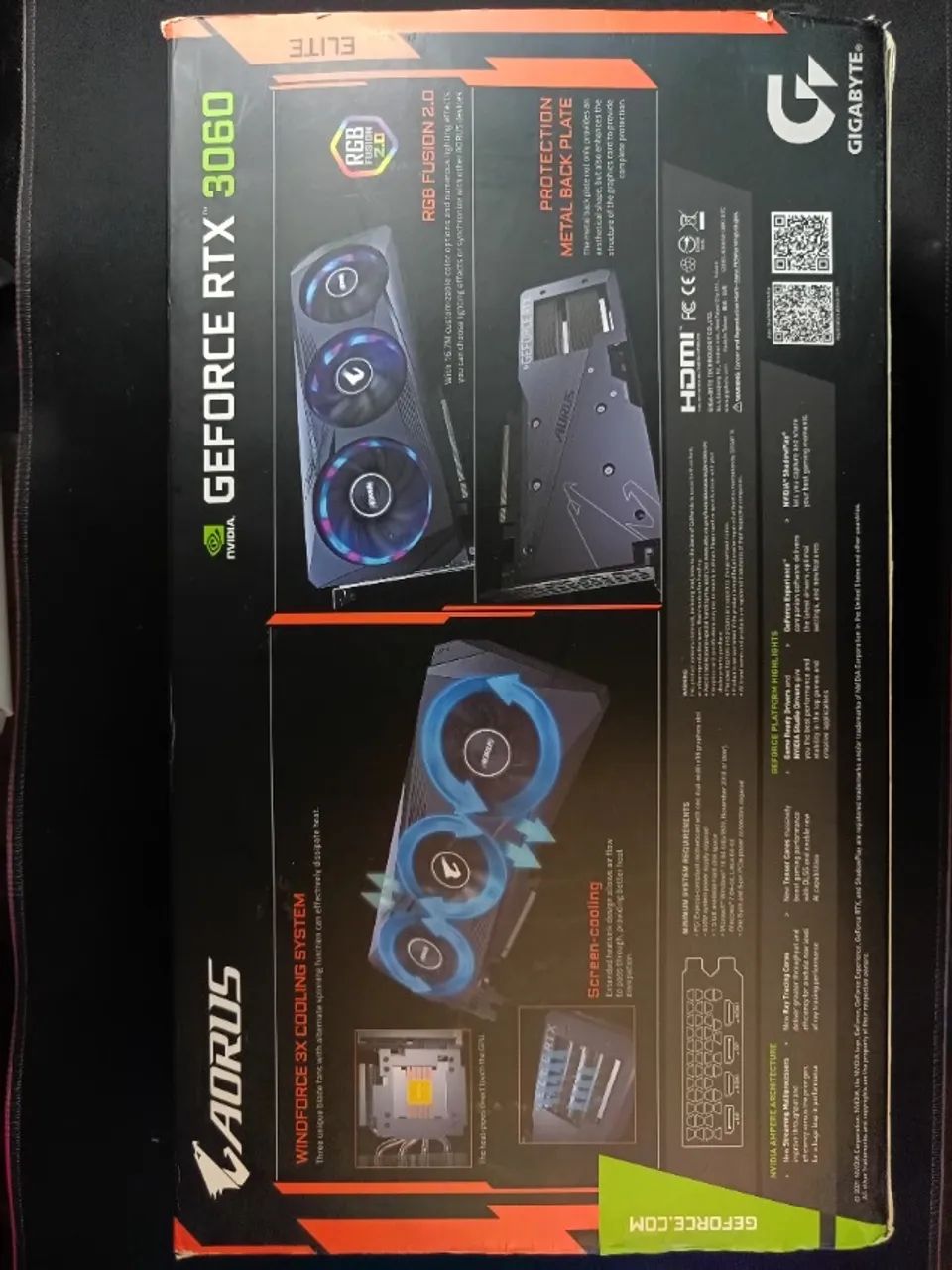 Aorus Elite RTX 3060 Graphics Card Box (Empty/Original/Complete)64317756491777123