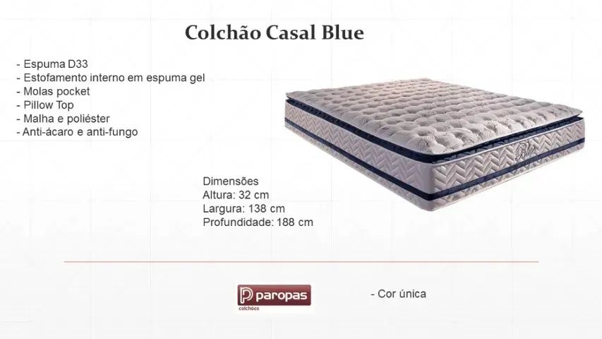 Colchão Blue Casal Molas Ensacadas  - Pronta Entrega! - Foto 2