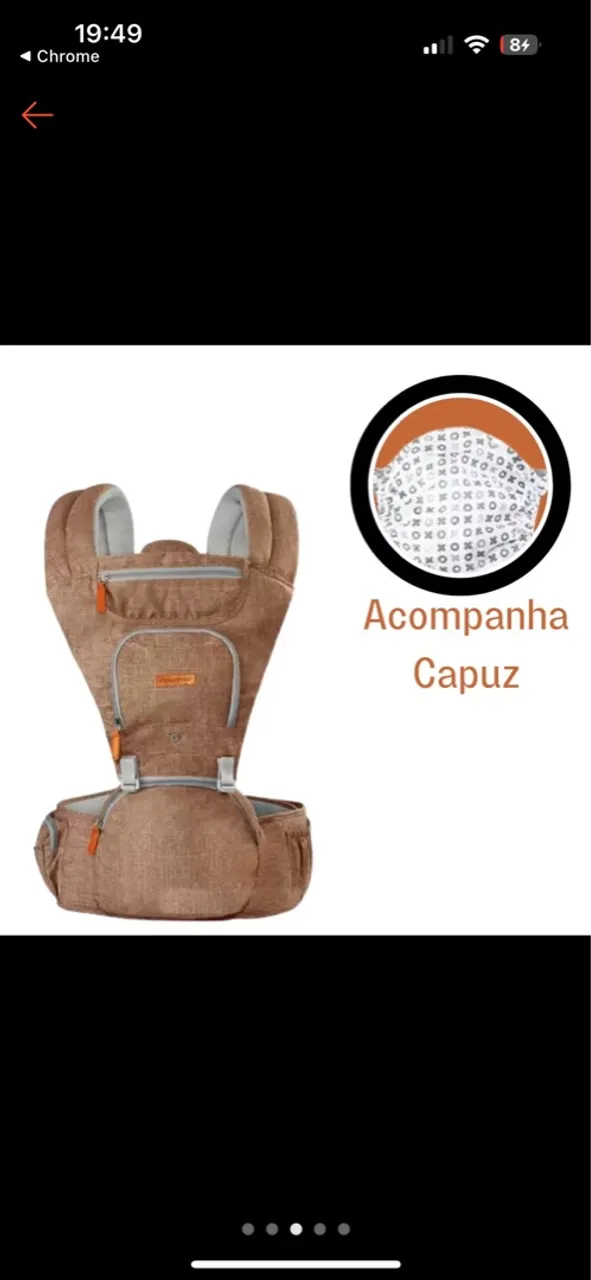 Canguru Ergonômico Confortável com Capuz