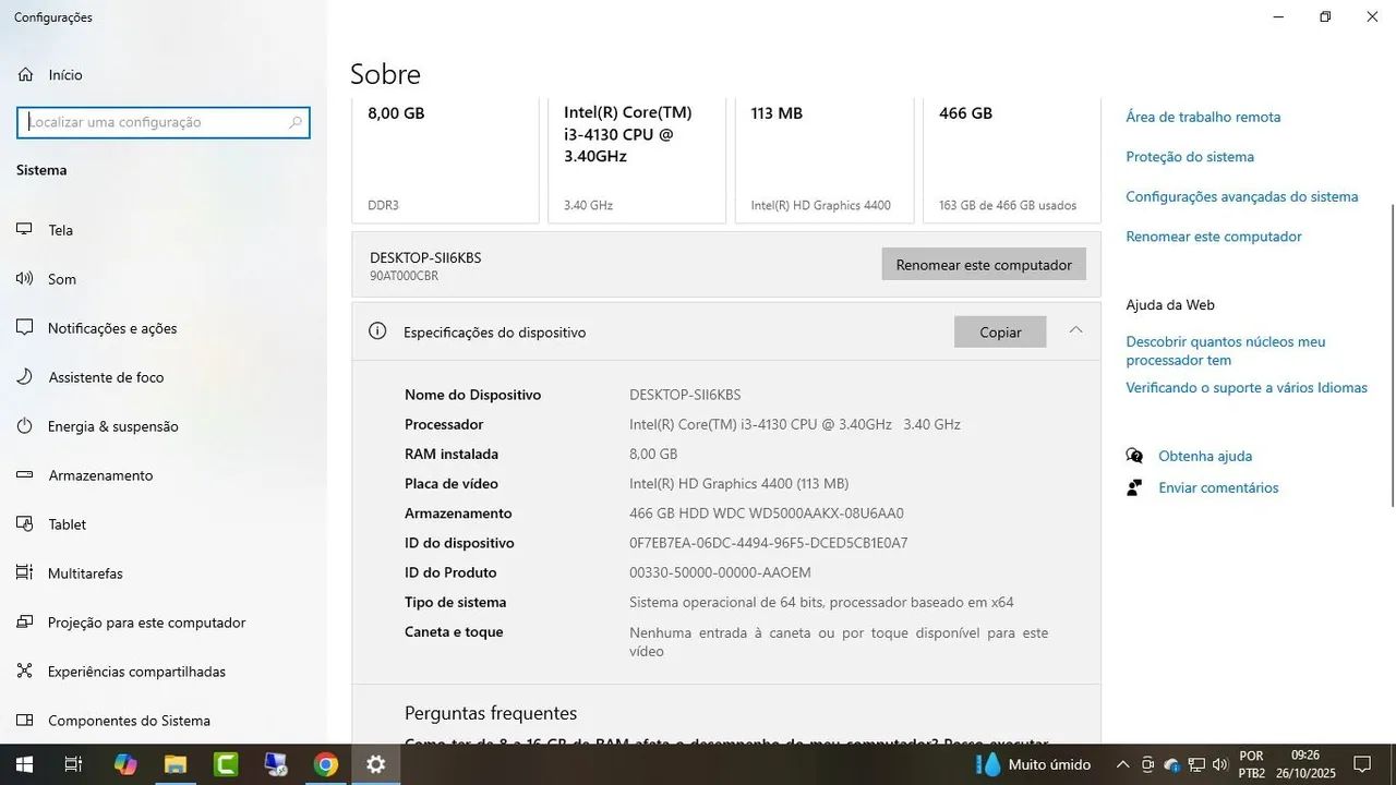 CPU I3 4? GERAÇÃO 8 GB RAM COMPLETO OU SO A CPU! - Foto 2