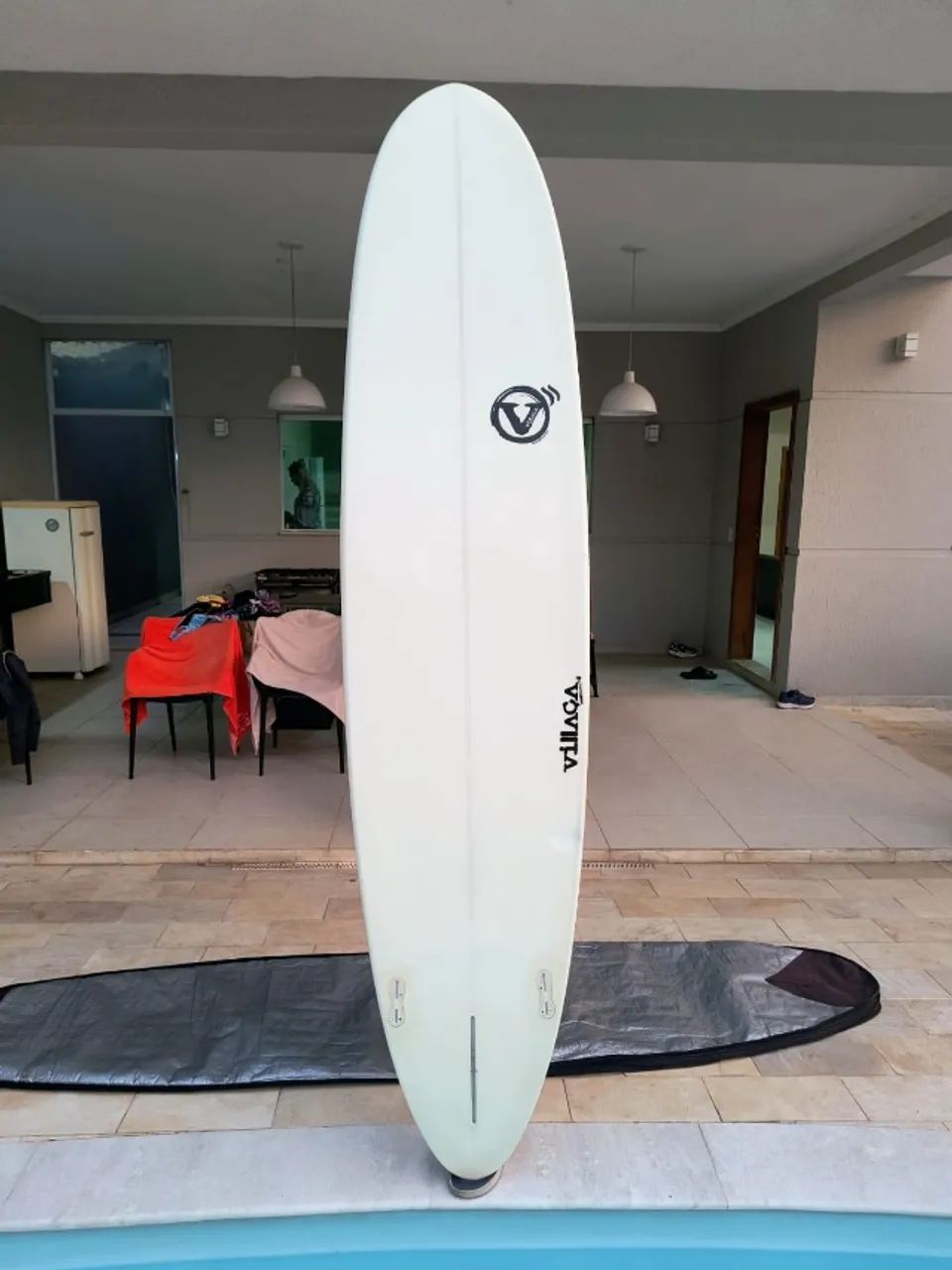 Mini Long Board Surfe VILLAÇA-8.4- PU-Tipo Fun Board-Medidas:8.4/22/3.Semi nova-Imperdivel - Foto 2