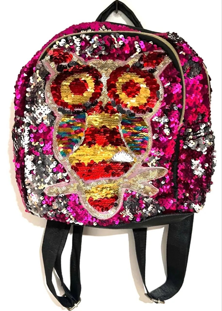 Mochila de Paetês com Design de Coruja