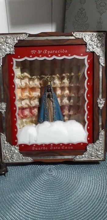 Relicário oratório antigo vidro bombê