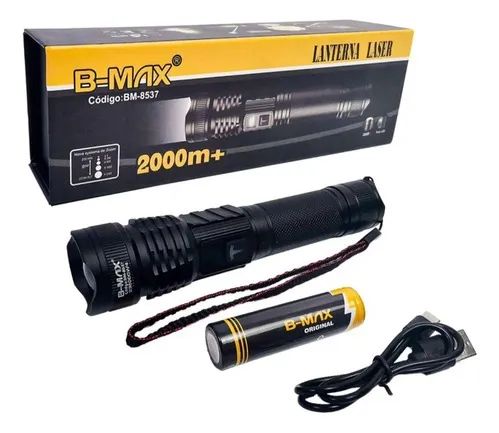 Lanterna 2000m+ Bmax com Mostrador Digital de Carga