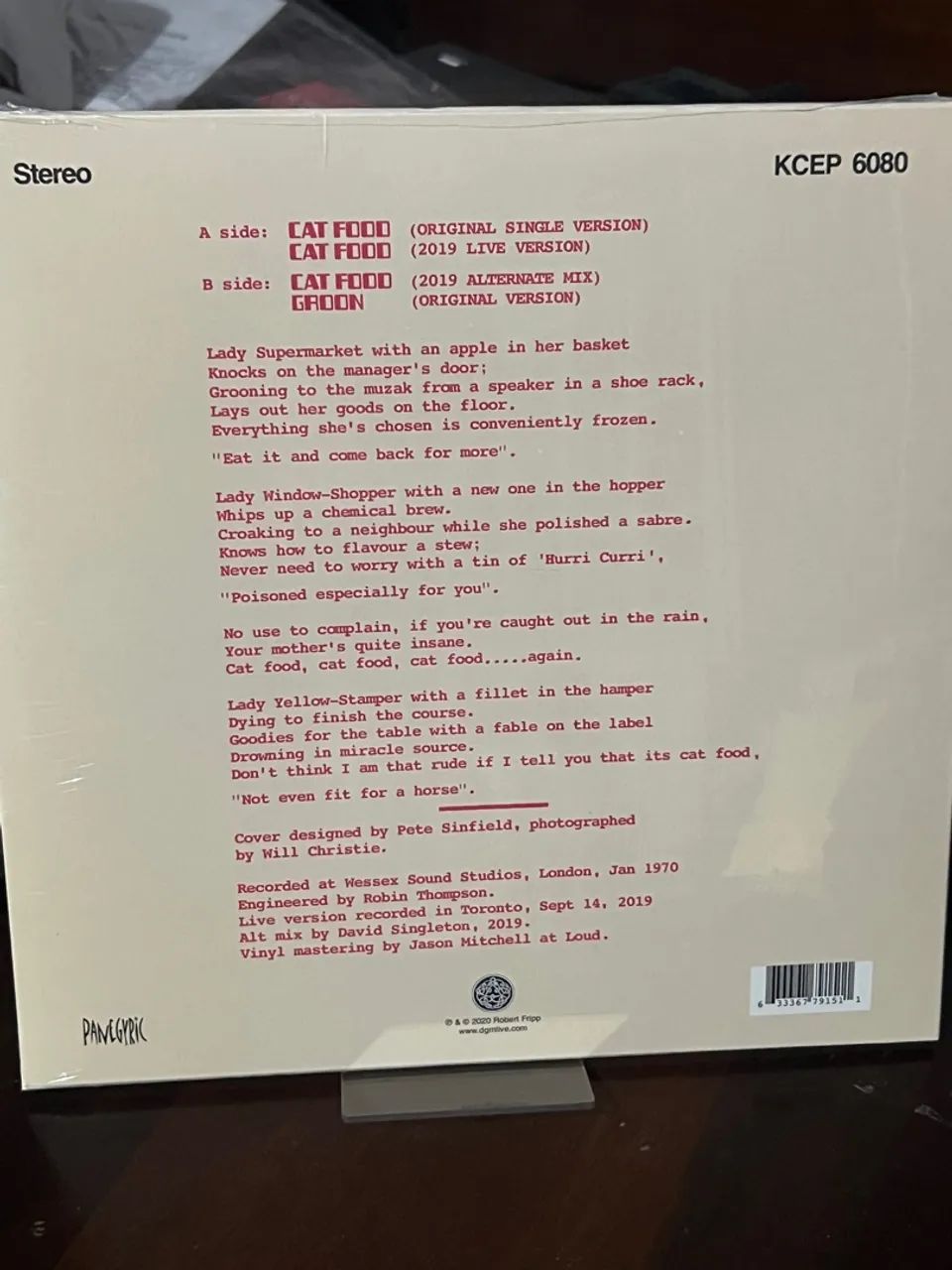 King Crimson - Cat Food/Groon - Vinil - (EP - 10´´) - Novo Importado  - Foto 3
