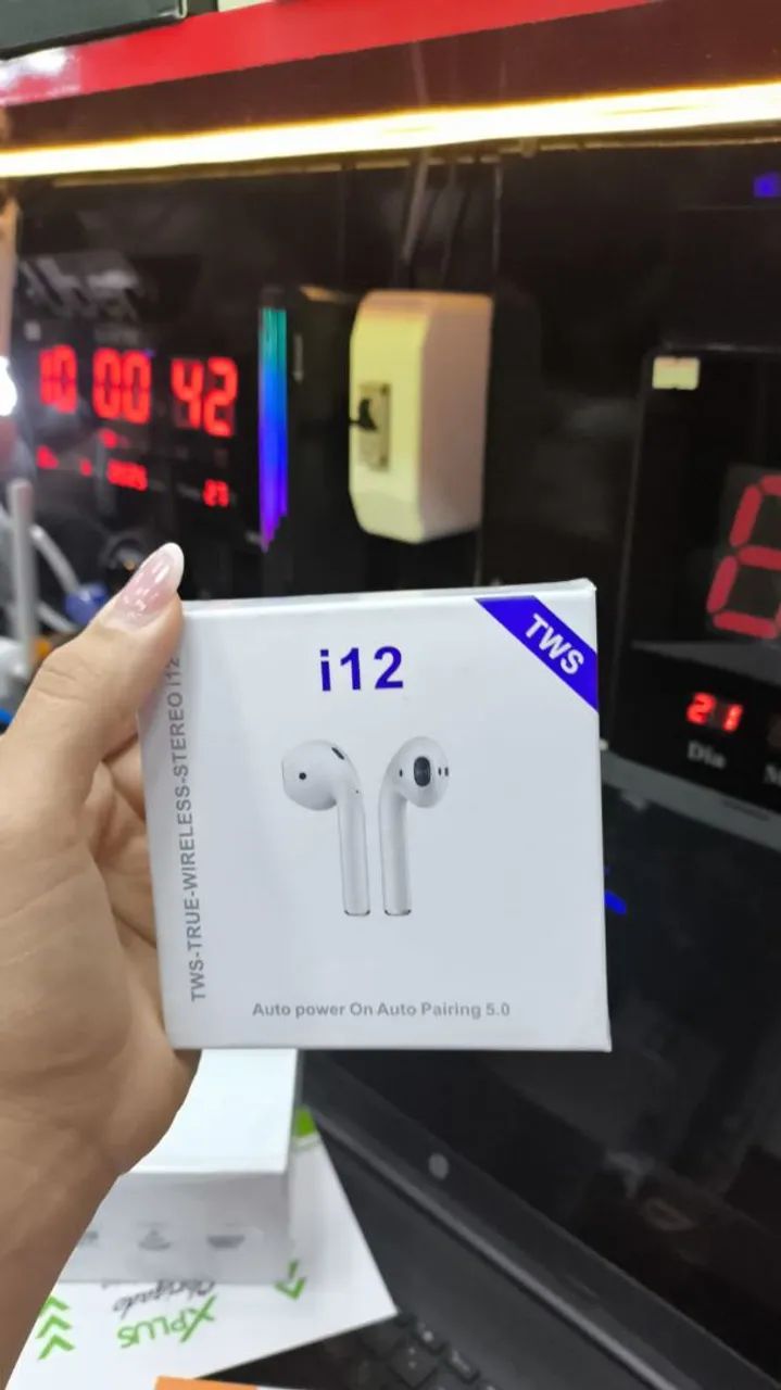 Fone de ouvido i12 TWS - Sem fio