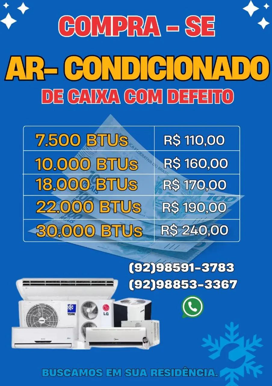 Compro seu ar condicionado com defeito modelos cônsul do novo pago até R$250  - Foto 3