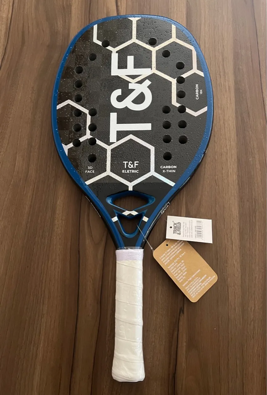Raquete de Beach Tennis T&F Eletric Carbon X-Thin