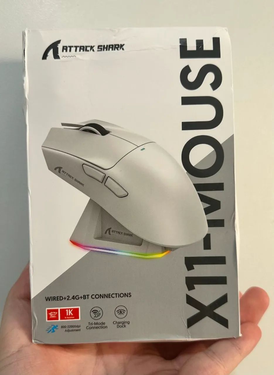Mouse Gamer Attack Shark X11 Com Dock (NOVO!!!) - Foto 5