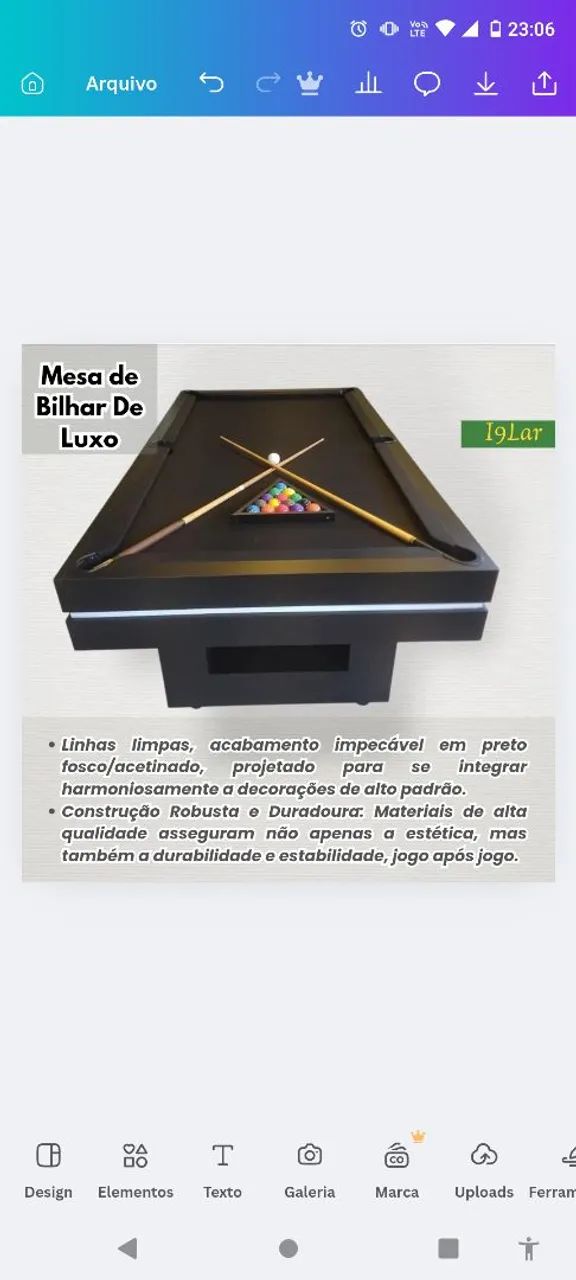 Mesa de bilhar de alto padrão  - Foto 2