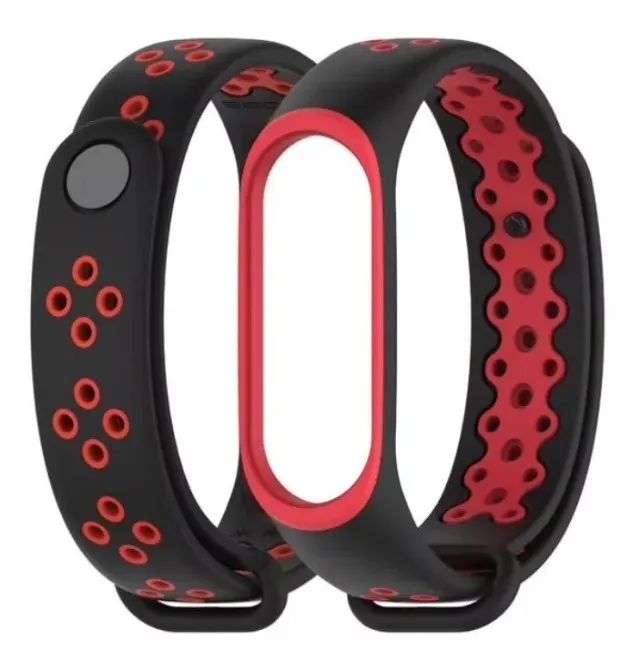 Pulseira colorida de silicone para Xiaomi Mi Band 3 e Mi Band 4 