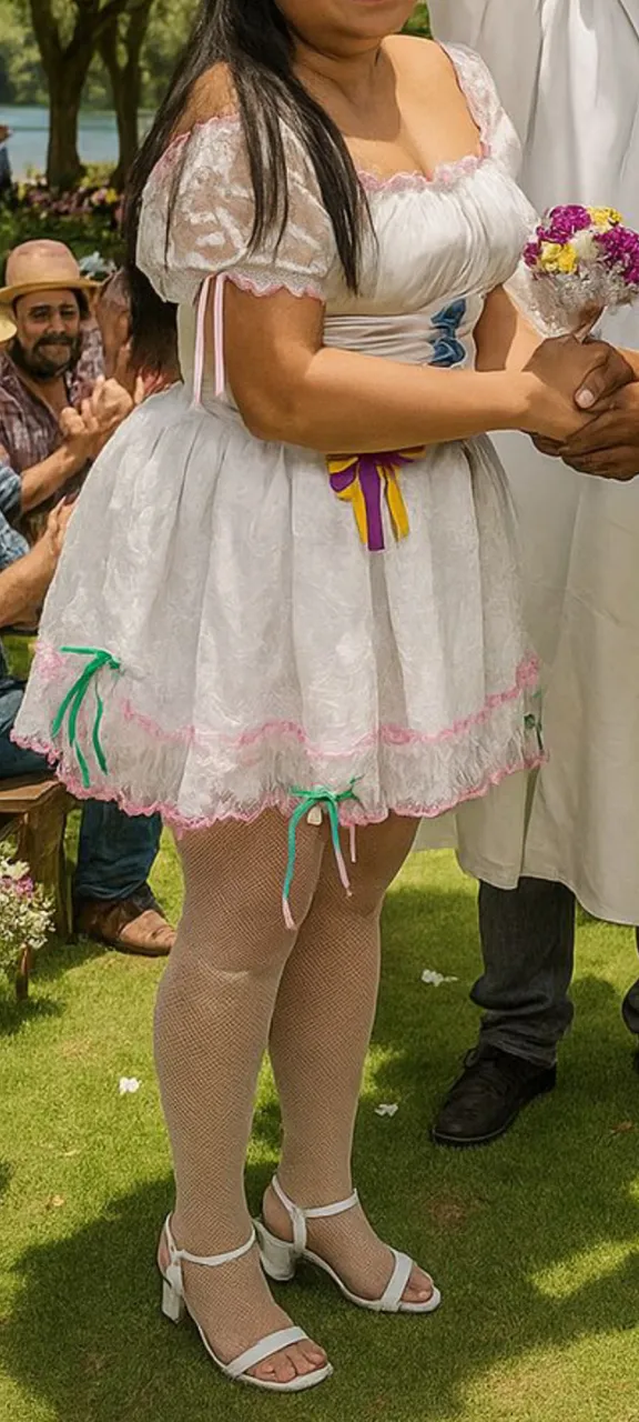 Vestido de Noiva Festa Junina