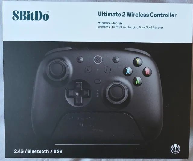 Controle 8BitDo Ultimate 2 Wireless Hall Effect Roxo - Preto - Branco - Lacrado - Original - Foto 3