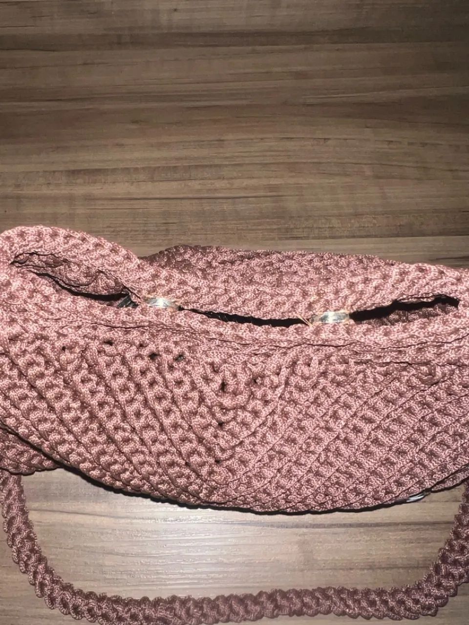 Bolsa de Ombro Artesanal Marrom - Foto 2