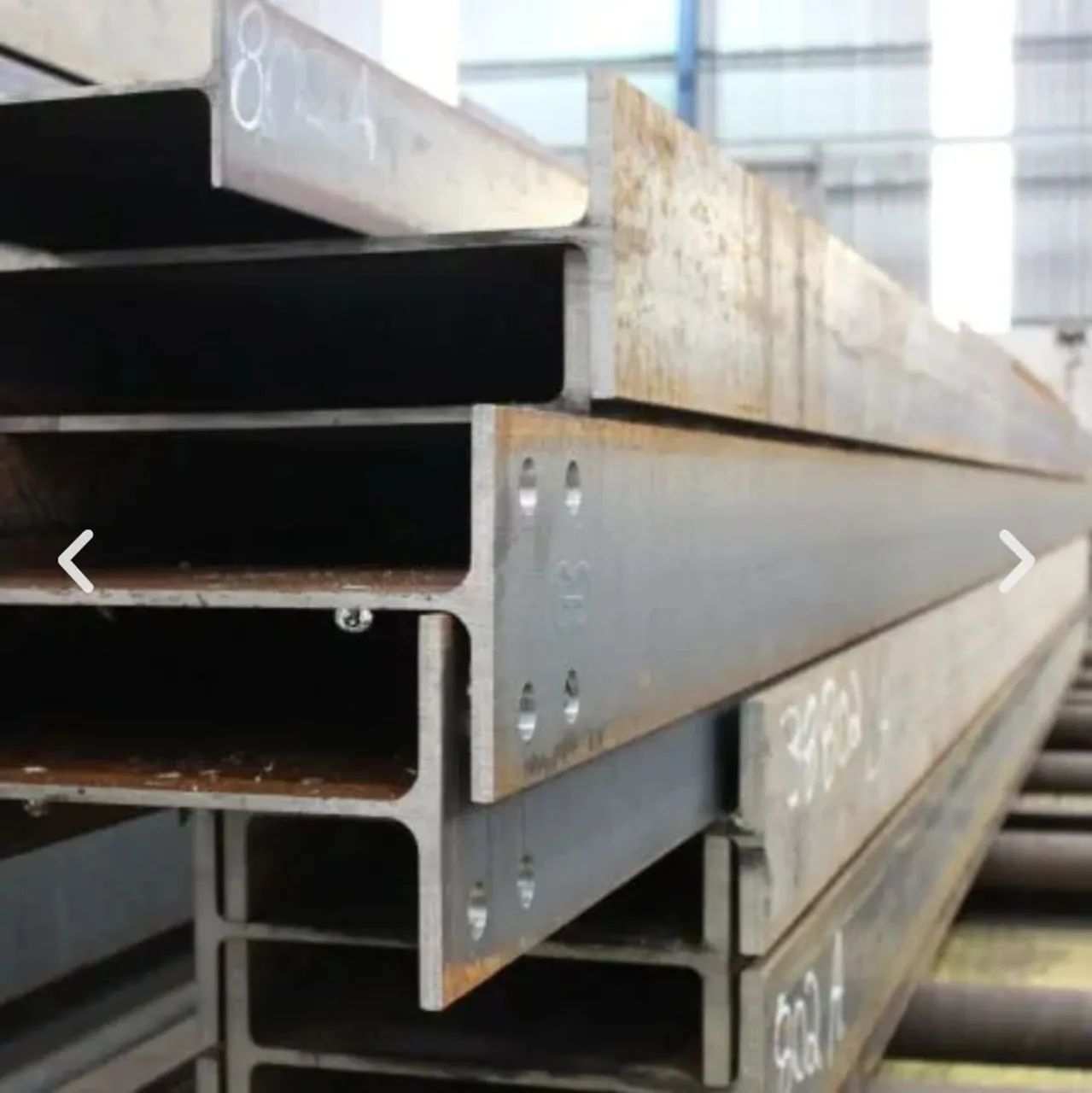 Vigas de ferro 4pol com 3,30 metros de comprimento