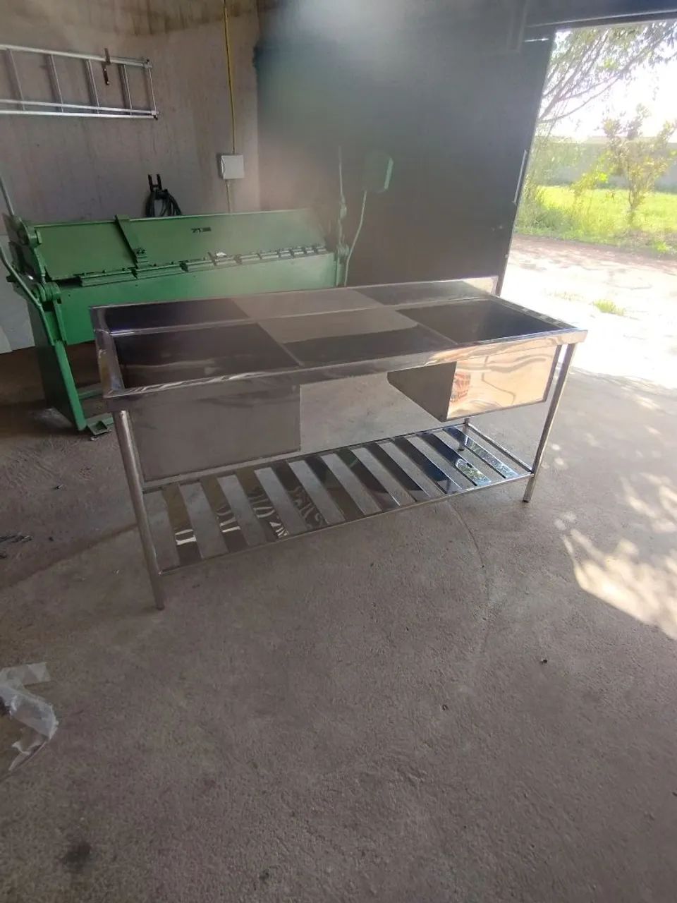 Bancada com cubas / tanque/ inox p cozinha industrial - Foto 2