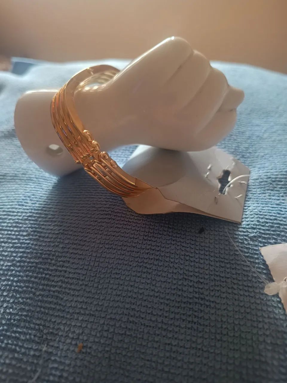 Pulseira Bracelet Em Metal Dourado Folheado  - Foto 3