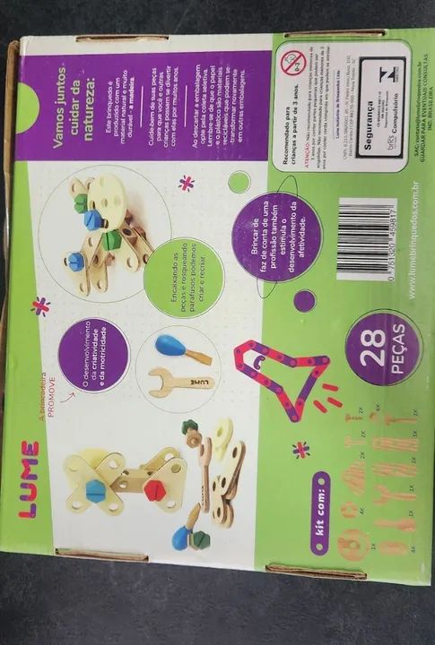 Kit ferramentas - brinquedo de madeira lume - Foto 6