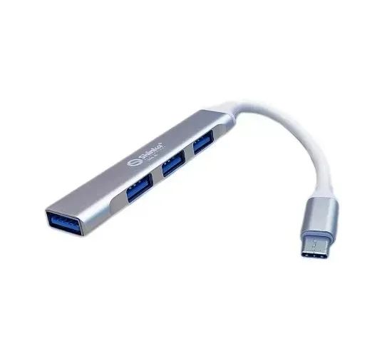 HUB Usb Tipo-C Macho x 4 USB 3.0 Fêmea 5 Gbps - Novo - Loja Coimbra Computadores - Foto 4