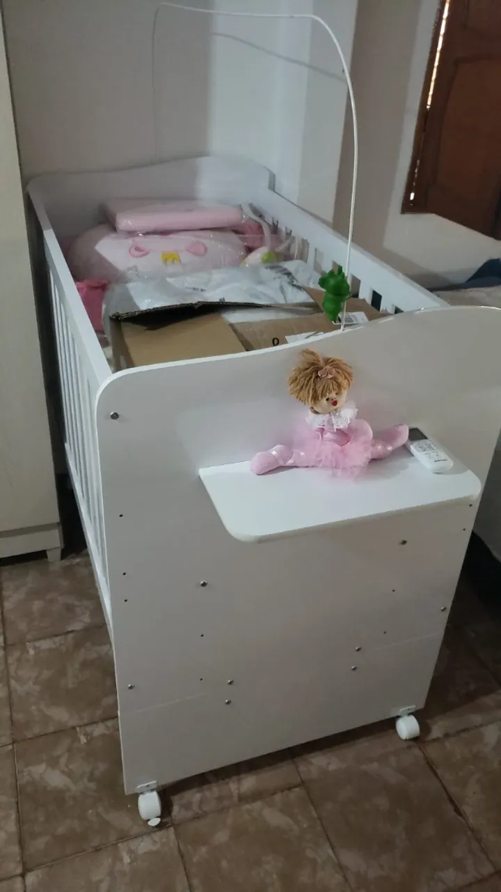 Berço Americano Mini Cama Munique com Prateleira - Canaã 