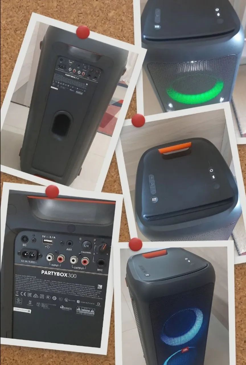 Caixa de Som JBL PARTYBOX 300- Potente e com Iluminação - Foto 5