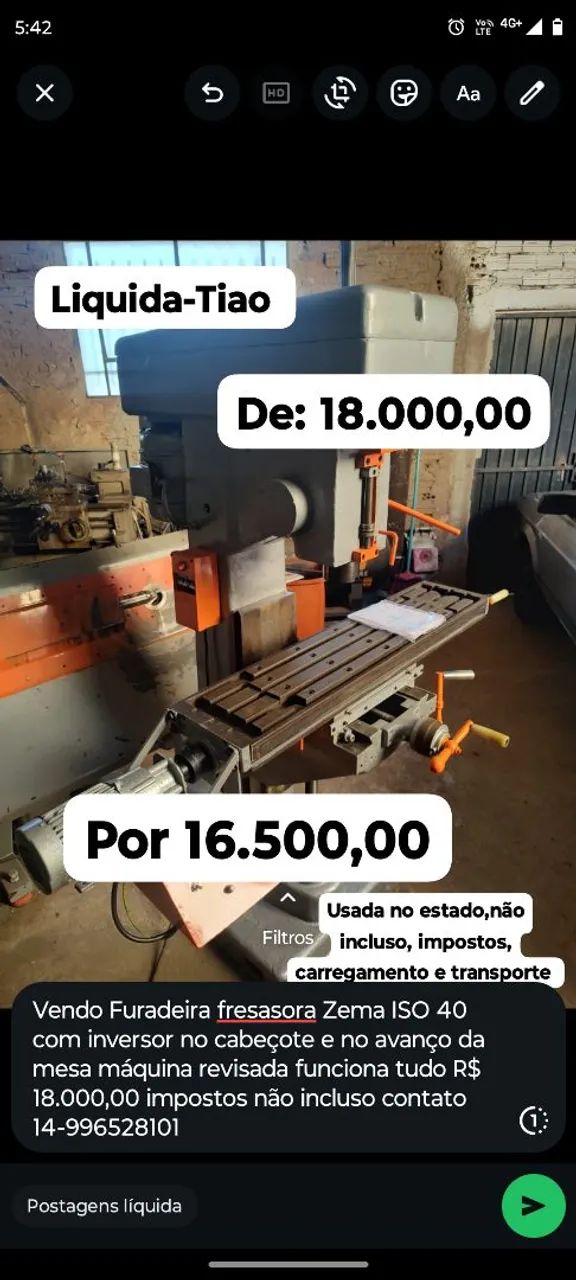 Furadeira Fresadora 64961552395009120