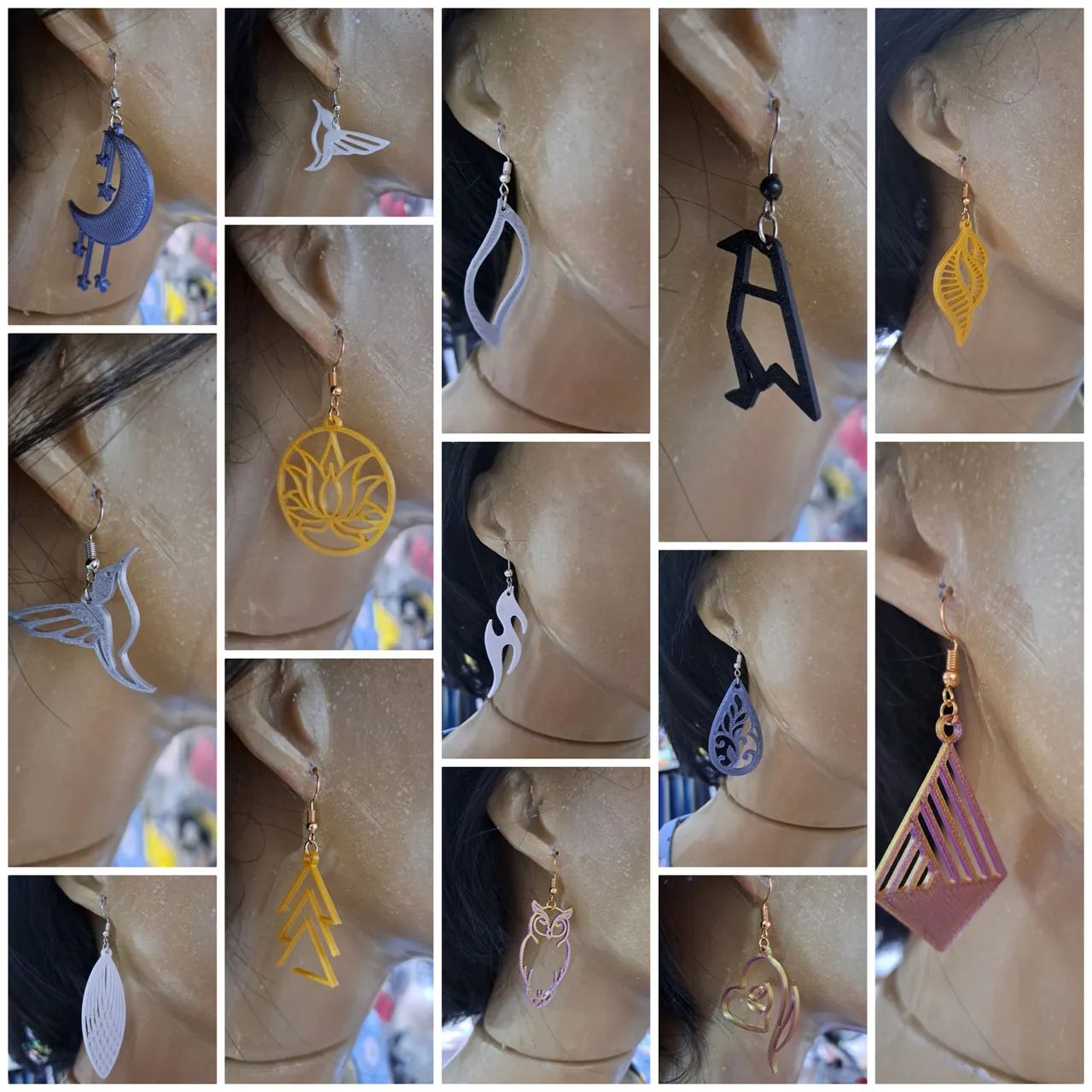 6 pares Brincos Artesanais - Diversos Modelos Exclusivos