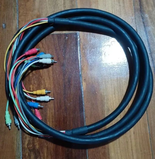 Cabo RCA X RCA 8 vias 3 metros