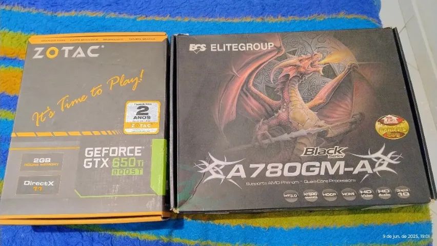 Kit processador, memória, placa-mãe e placa de video 