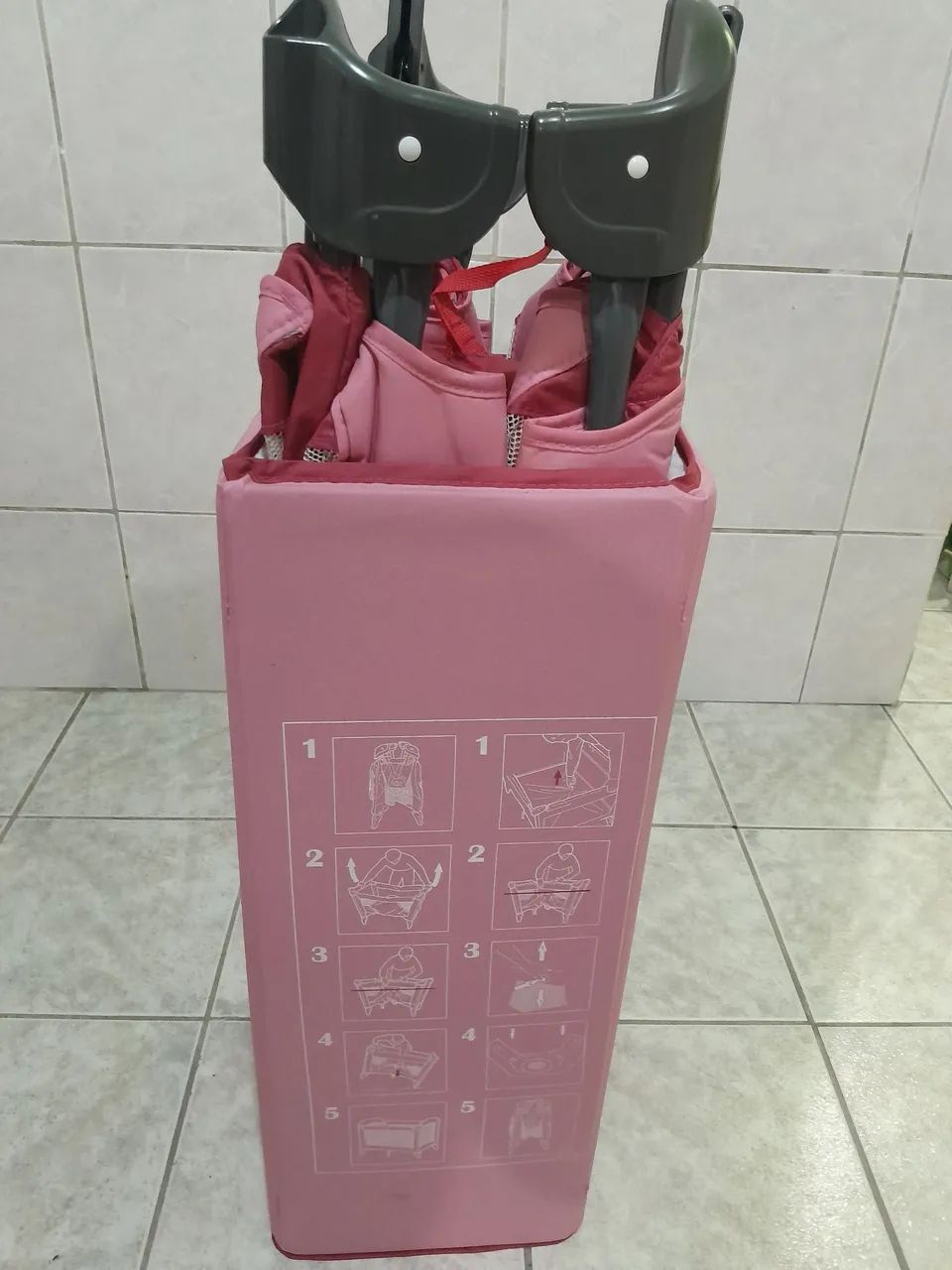 Berço Infantil Rosa com Mosquiteiro - Foto 5