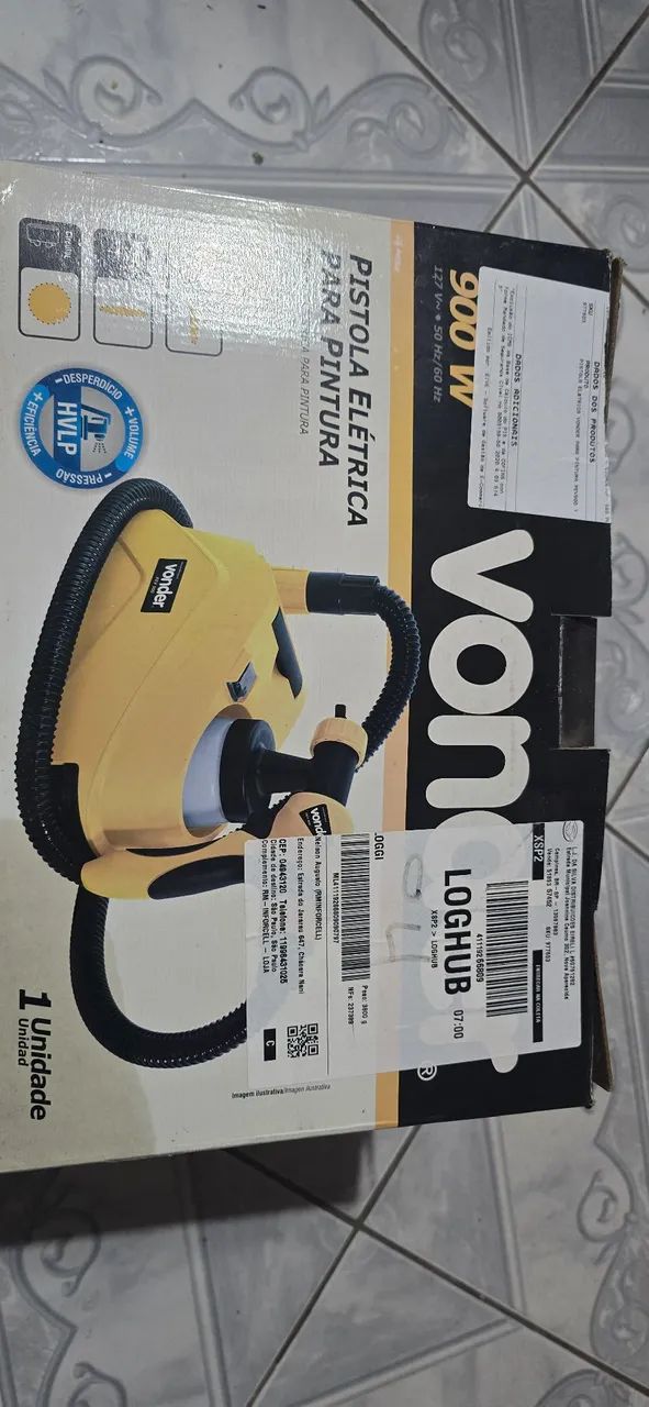 Pistola Pintura Elétrica PEV900 110V 700ml 550W VONDER-PEV900