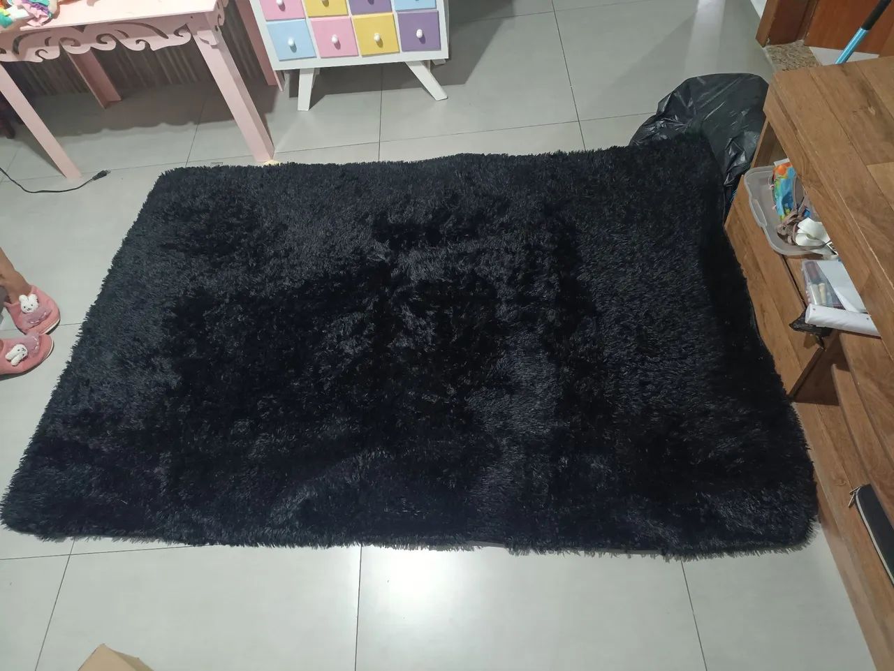 Tapete felpudo preto 2 x 1,40m