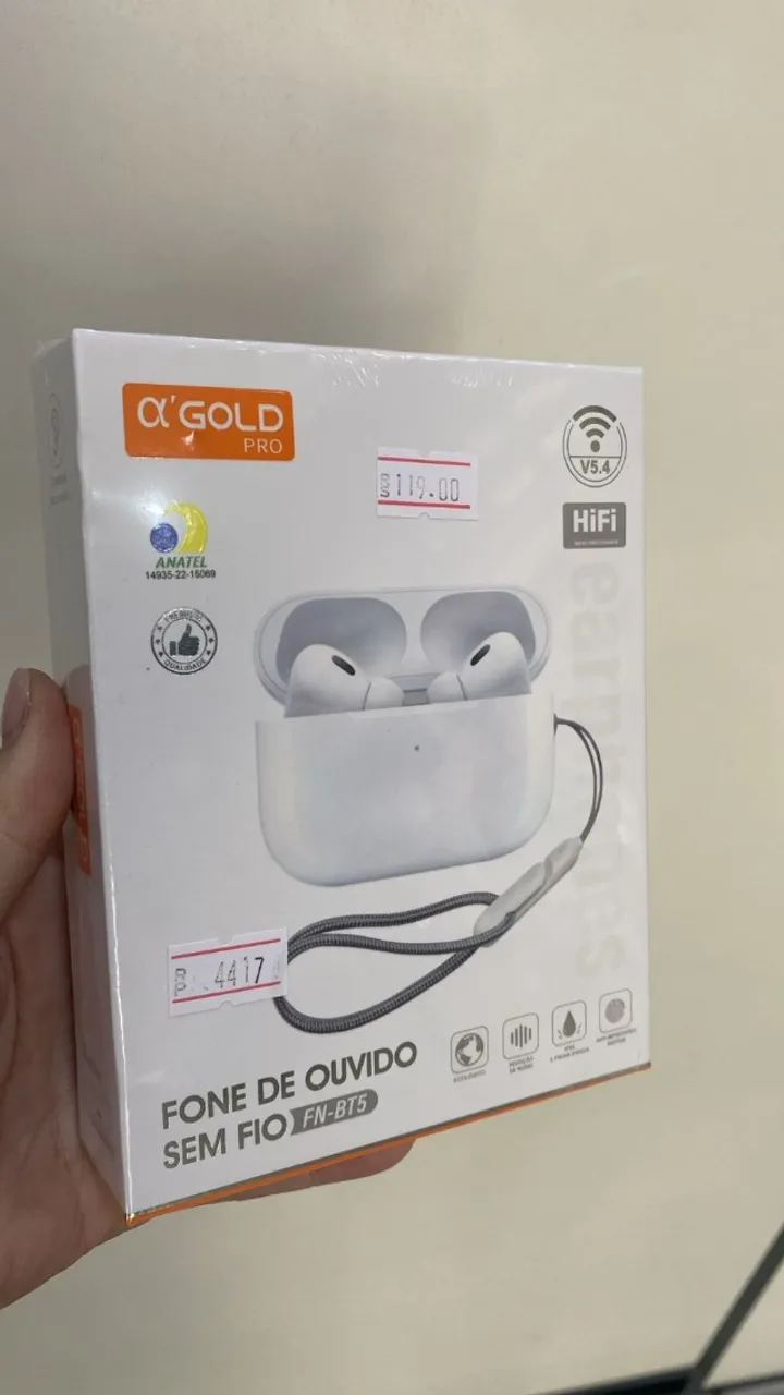 Fone De Ouvido Bluetooth Sem Fio Agold Tws Fn-bt5 5.3 Loja Coimbra Computadores Entregamos