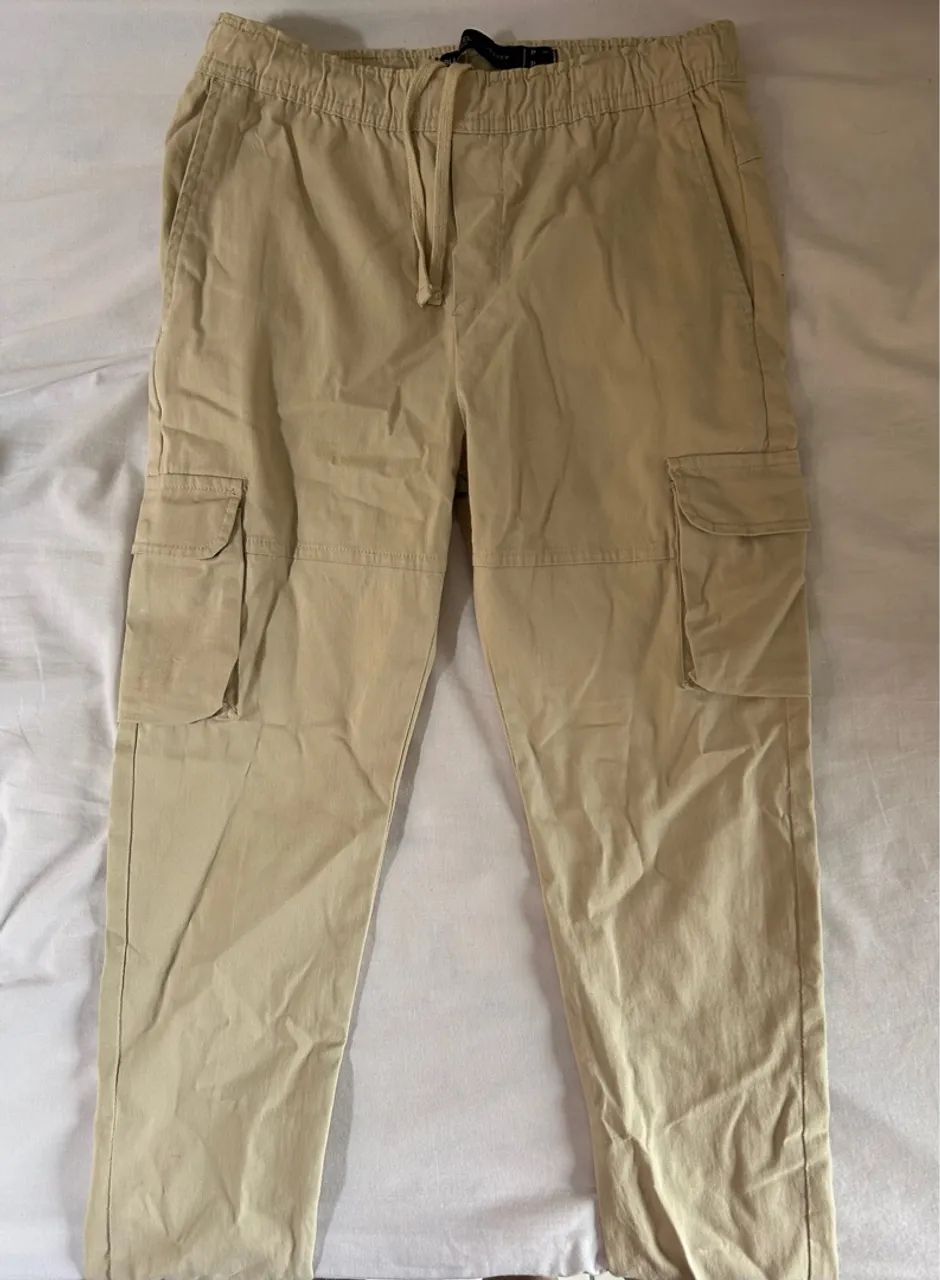 Calça Cargo Bege Masculina