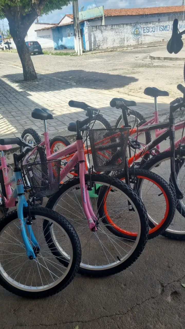 Bicicletas Infantis Coloridas com Cesta e Sem Marcha - Foto 4